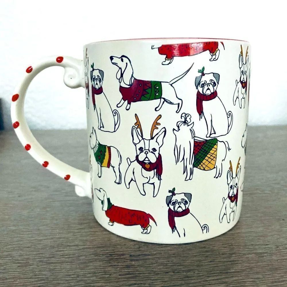 NWT Christmas Sweater Dogs Ceramic Large Coffee Mug